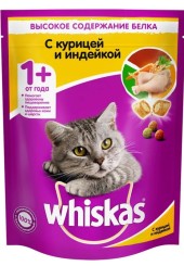 Вискас сухой корм для кошек аппетитное ассорти с курицей и индейкой 850 гр.